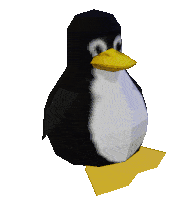 Tux, a mascot of Linux, go spinny wee wee brrr